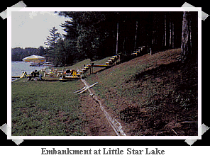 embankment at Little Star Lake
